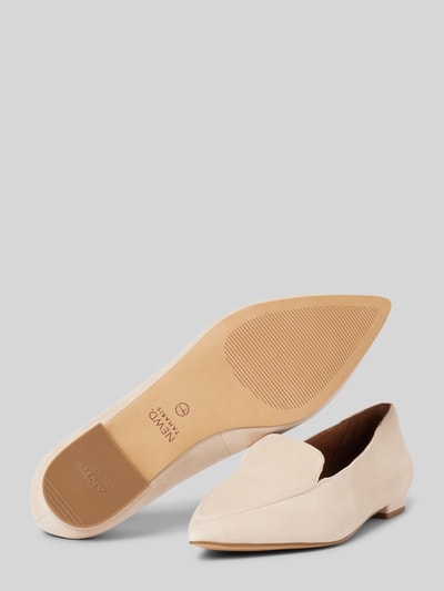 Newd Tamaris Ballerina's van leer in effen design Beige - 4