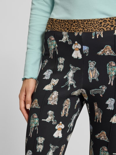 Marc Cain Stoffen broek met elastische band Zwart - 3