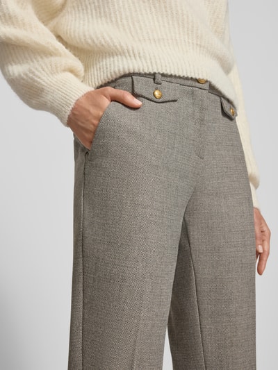 Cambio Stoffen broek met viscose en persplooien, model 'KRYSTAL' Grafiet - 3