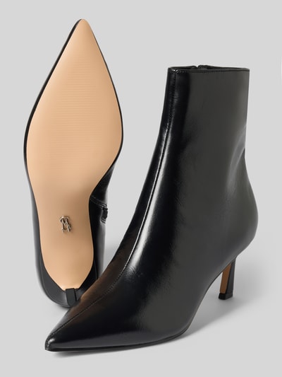Steve Madden Botki ze skóry bydlęcej nappa z niską szpilką Czarny 4