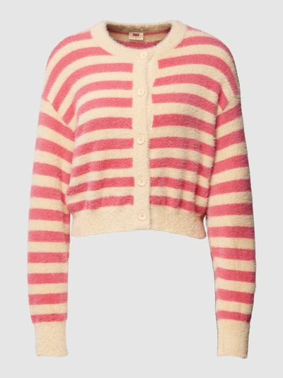 Levi's® Strickjacke mit Streifenmuster Modell 'CAT' Pink 2