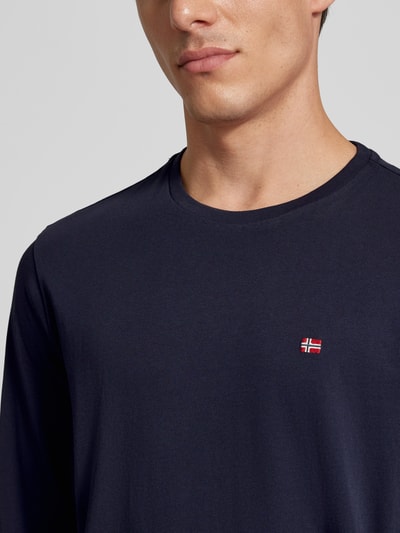 Napapijri Longsleeve mit Label-Stitching Marine 3