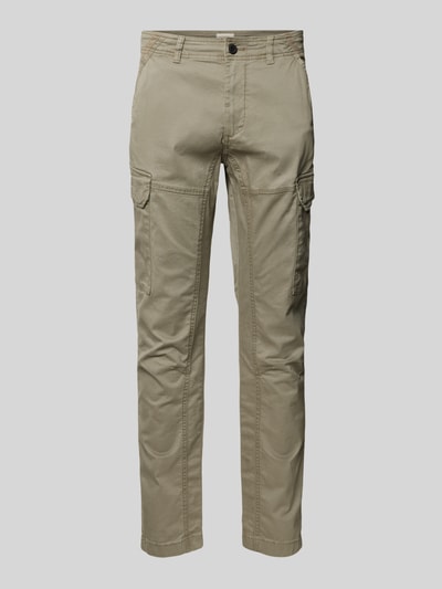 camel active Spodnie cargo o kroju slim fit z wpuszczanymi kieszeniami Khaki 2