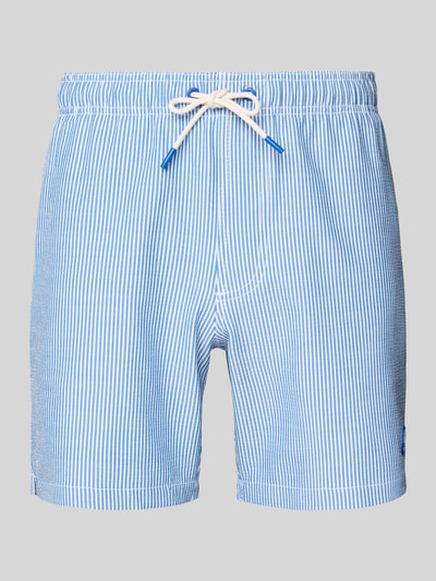 Shiwi Badehose mit Label-Detail Modell 'Pete' Blau 1