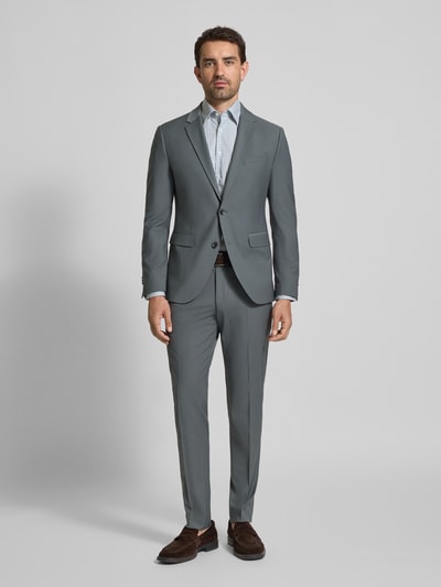 Cinque Slim fit 2-knoops colbert met klepzakken, model 'Monopoli' Rietgroen - 1