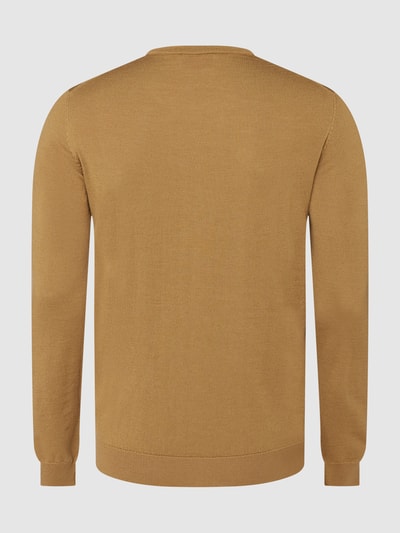 HUGO Pullover aus Schurwolle Modell 'San Cedrik' Beige 3