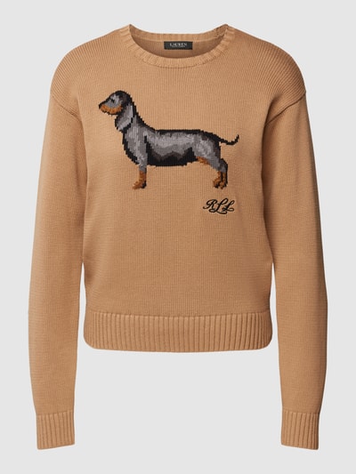 Lauren Ralph Lauren Strickpullover mit Logo-Stitching Camel 2
