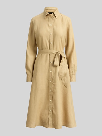 Lauren Ralph Lauren Tailliertes Freizeitkleid aus reinem Leinen Beige 2