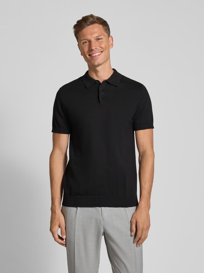 SELECTED HOMME Koszulka polo o kroju regular fit z czystej bawełny model ‘BERG’ Czarny 4