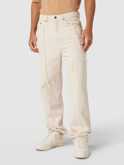 KARL KANI Regular Fit Jeans im Patchwork-Look Offwhite 4