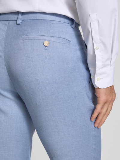 MCNEAL Slim Fit Anzughose mit Leinen-Anteil Blau 3