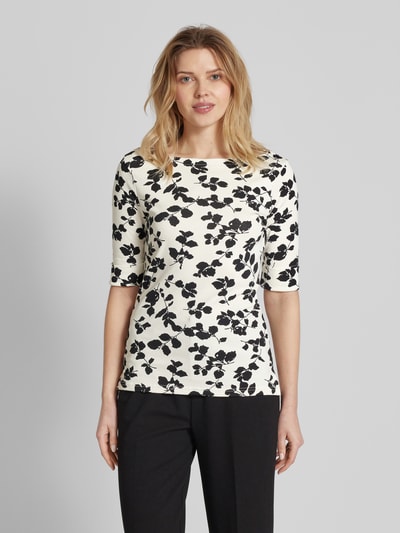 Lauren Ralph Lauren T-shirt met boothals, model 'JUDY' Offwhite - 4