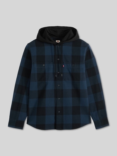 Levi's® Regular Fit Freizeithemd aus reiner Baumwolle mit Kapuze Dunkelblau 2