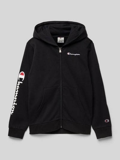 CHAMPION Sweatjacke mit Label-Stitching Black 1