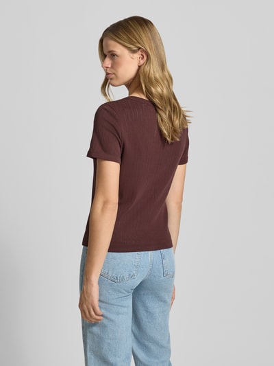 Marc O'Polo DENIM Regular Fit T-Shirt aus reiner Baumwolle Aubergine 5