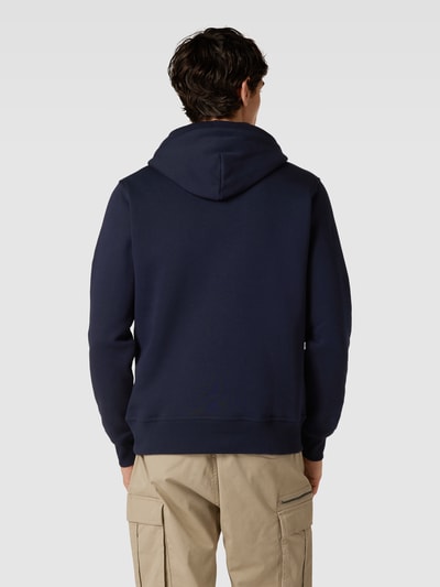 Gant Hoodie met labelstitching en kangoeroezak Marineblauw - 5