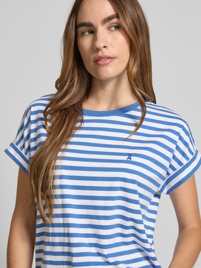 Armedangels Loose fit T-shirt van puur katoen, model 'IDAARA STRIPES' Blauw - 3