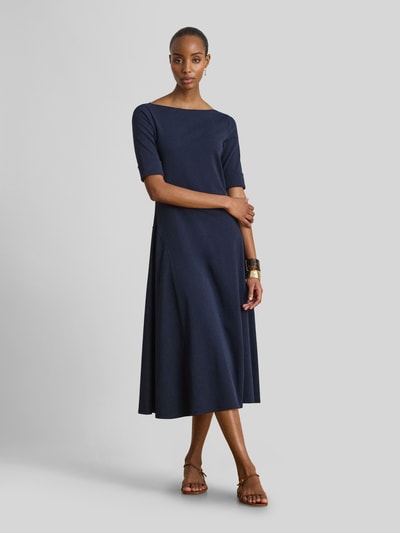 Lauren Ralph Lauren Regular Fit Jersey-Kleid aus Baumwoll-Mix Modell 'MUNZIE' Dunkelblau 4