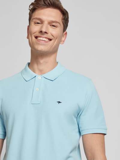 Fynch-Hatton Regular fit poloshirt met logostitching Bleu - 3