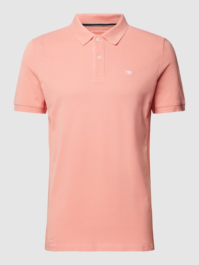 Tom Tailor Koszulka polo o kroju regular fit z wyhaftowanym logo Brudnoróżowy 2