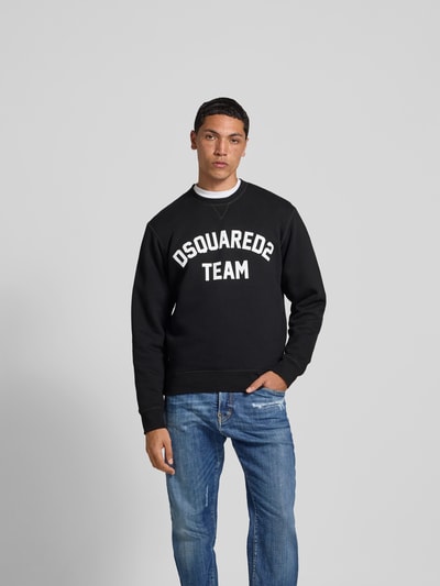 Dsquared2 Sweatshirt mit gerippten Abschlüssen Black 4