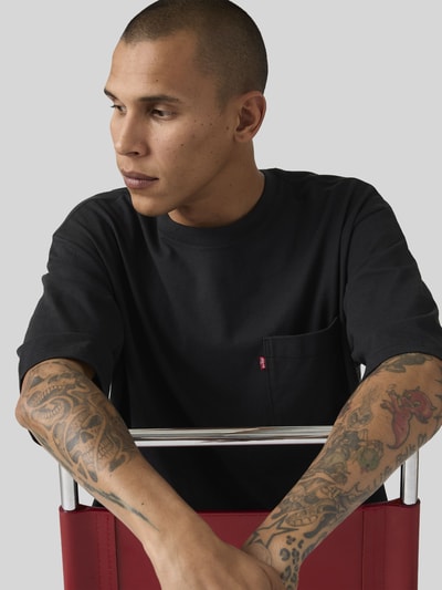 Levi's® T-shirty o kroju loose fit z czystej bawełny Czarny 3