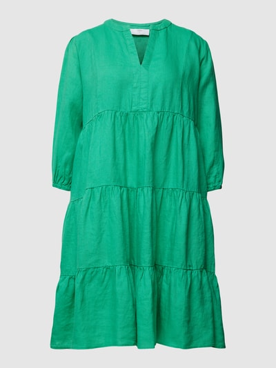Fynch-Hatton Knielange jurk van linnen in laagjeslook Groen - 2