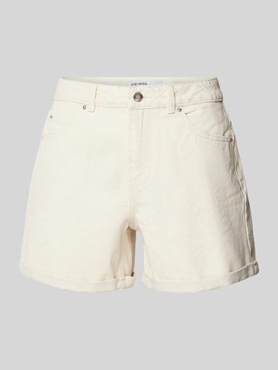 Vero Moda Loose Fit Jeansshort in unifarbenem Design Modell 'ZURI' Ecru 2