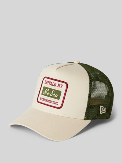 New Era Trucker-pet met motiefstitching, model 'SCRIPT' Beige - 1