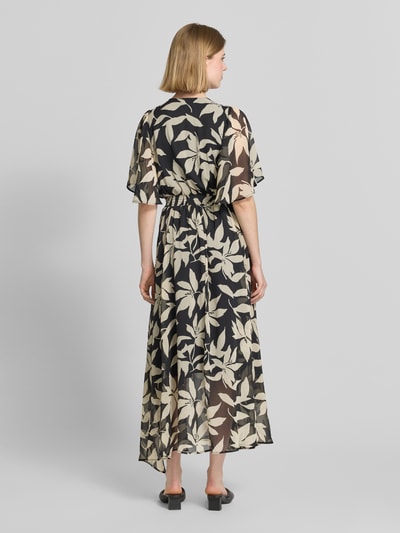 s.Oliver RED LABEL Tailliertes Chiffonkleid mit Allover-Muster Black 5