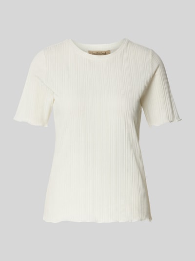 Smith and Soul T-shirt z okrągłym dekoltem i falistym wykończeniem Beżowy 2