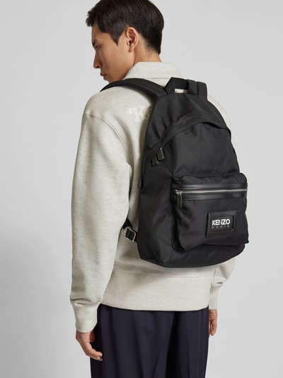 Kenzo Rucksack mit Label-Patch Black 1