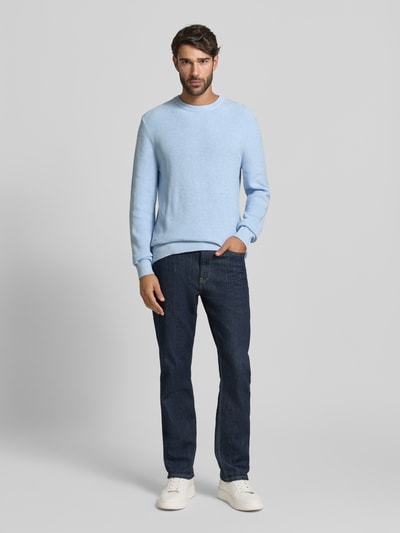 MCNEAL Strickpullover mit gerippten Abschlüssen Bleu Melange 1