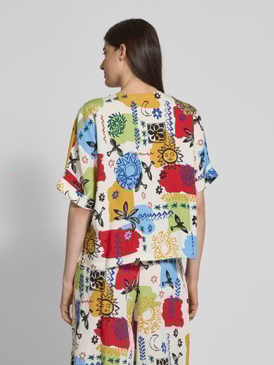 Apricot Regular Fit Bluse mit V-Ausschnitt Offwhite 5