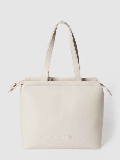 VALENTINO BAGS Shopper mit Label-Detail Modell 'NOODLES MEDIUM SHOPPER' Ecru 1