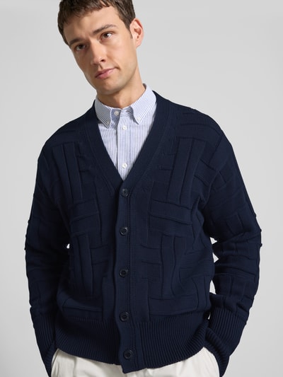 Kenzo Cardigan mit Logo-Stitching Dunkelblau 3