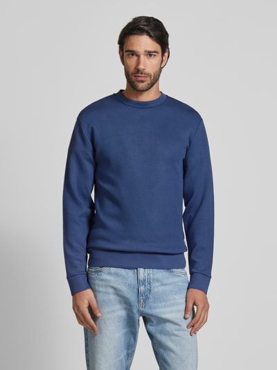 SELECTED HOMME Sweatshirt mit gerippten Abschlüssen Modell 'EMANUEL' Royal 4