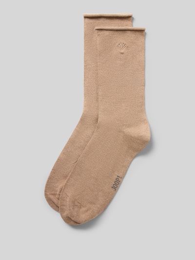 Produktfoto, Socken aus Viskose-Mix im 2er-Pack von JOOP! in Beige mit glatter Textur, körpernaher Schnitt, Damenmodell 'Daniela'.