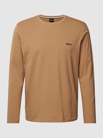 BOSS Longsleeve mit Label-Stitching Modell 'MIX&MATCH' Beige 2