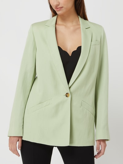 Esprit Collection Blazer van een mix van lyocell en linnen Lichtgroen - 4