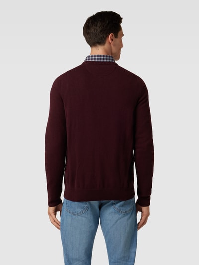 Polo Ralph Lauren Gebreide pullover van wol met logostitching Bordeaux - 5