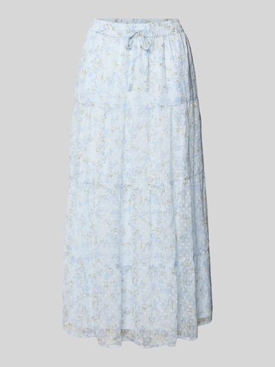 ONLY Ausgestellter Maxi-Rock mit elastischem Bund Modell 'LELIZA' Hellblau 2