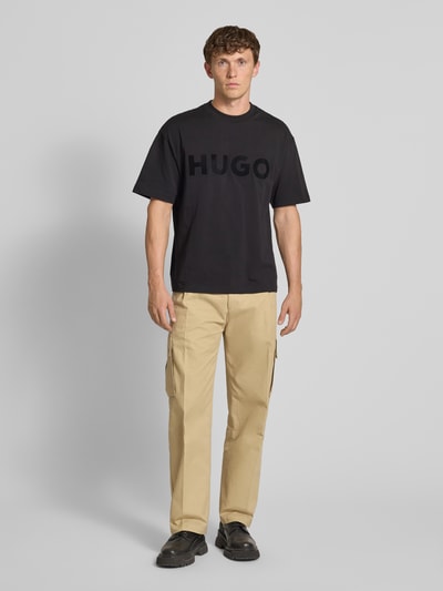 HUGO Regular fit cargobroek met steekzakken, model 'Graysen' Beige - 1