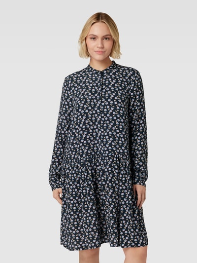 Jake*s Casual Overhemdjurk van viscose met all-over motief Zwart - 4