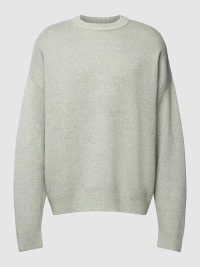 Jack & Jones Gebreide pullover in gemêleerde look met oversized schouders Lichtgrijs gemêleerd - 2