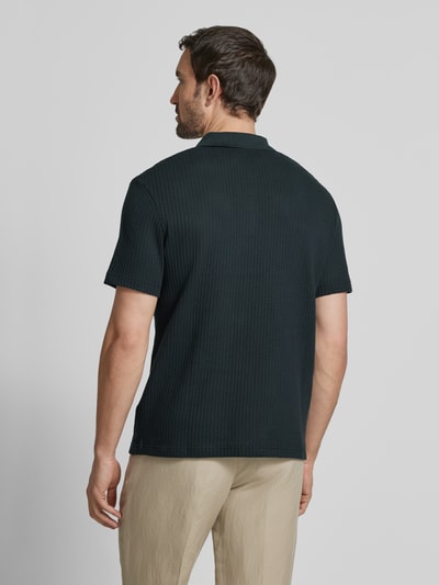 Samsøe Samsøe Regular Fit Poloshirt mit Strukturmuster Modell 'SAJASE' Marine 5