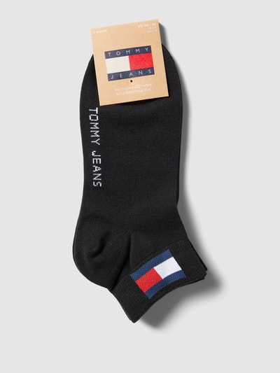 Tommy Hilfiger Krótkie skarpety z nadrukiem z logo w zestawie 2 szt. Czarny 3