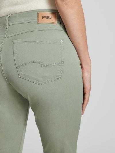 Angels Slim Fit Jeans mit verkürztem Schnitt Modell 'ORNELLA' Oliv 3