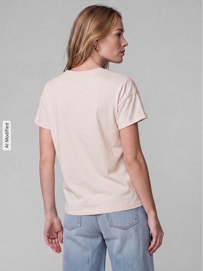 Garcia Regular Fit T-Shirt aus reiner Baumwolle Ecru 5
