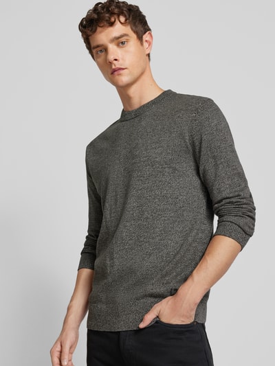 Tom Tailor Denim Gebreide pullover met ronde hals Antraciet - 3